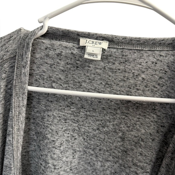 J.Crew Gray Open Front Knit Cardigan Sweater (Size L) - Picture 2 of 5